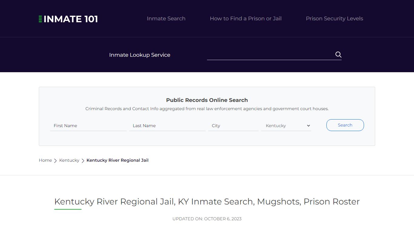 Kentucky River Regional Jail, KY Inmate Search, Mugshots, Prison Roster